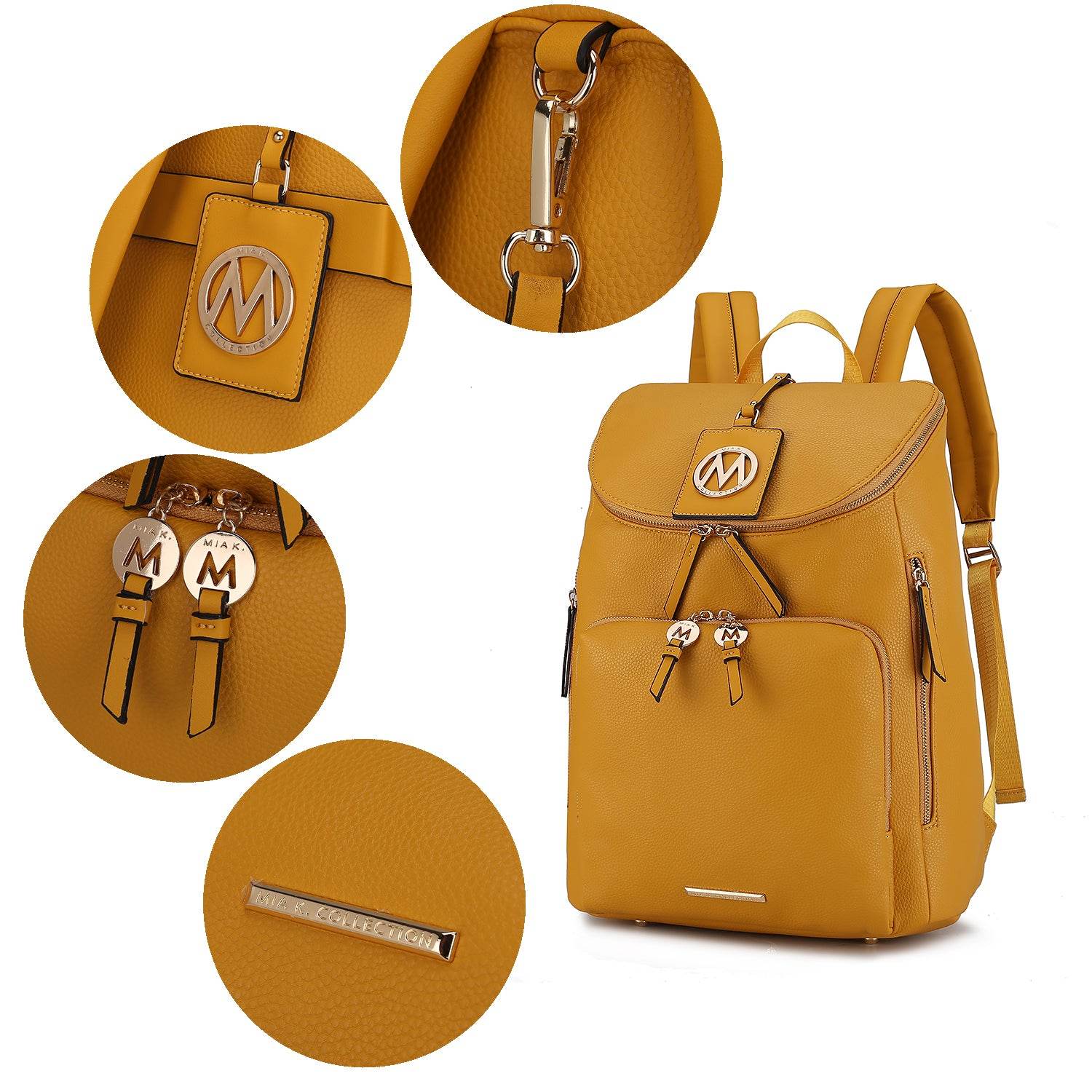 Angela Large Backpack Vegan Leather - Dressect