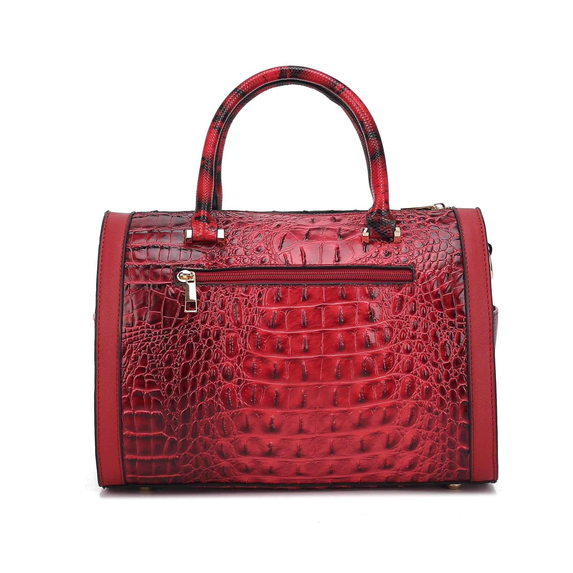MKF Collection Eleanor Faux Crocodile-Embossed Satchel Bag by Mia K - Dressect