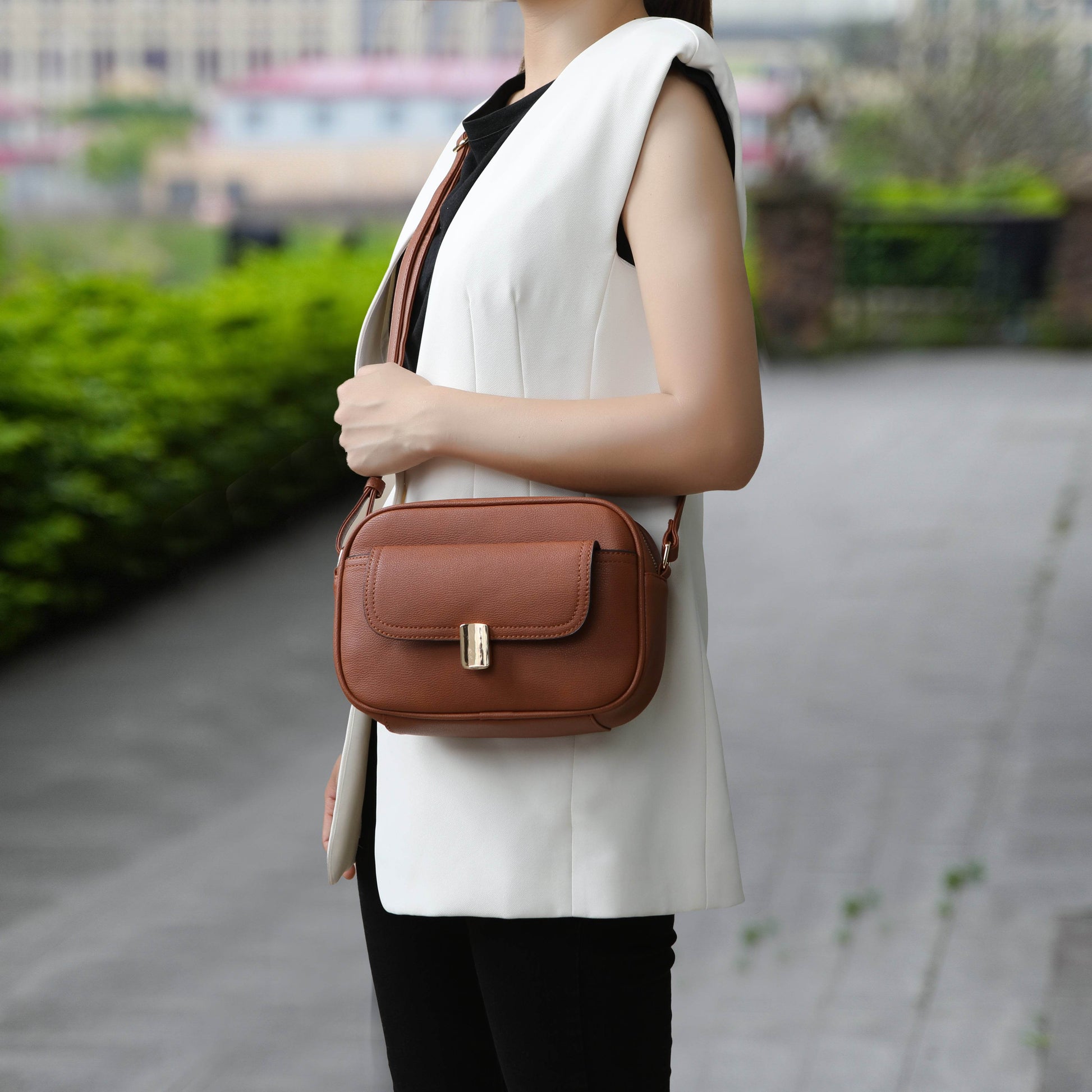 Michaela Vegan Leather Women Shoulder Bag - Dressect